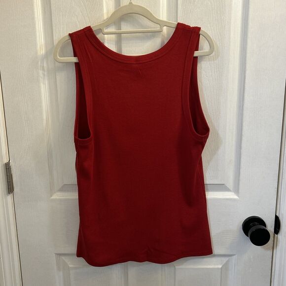 NWT A New Day Women’s Ribbed High Neck Tank Top Dark Red Size 2XL - Picture 2 of 15